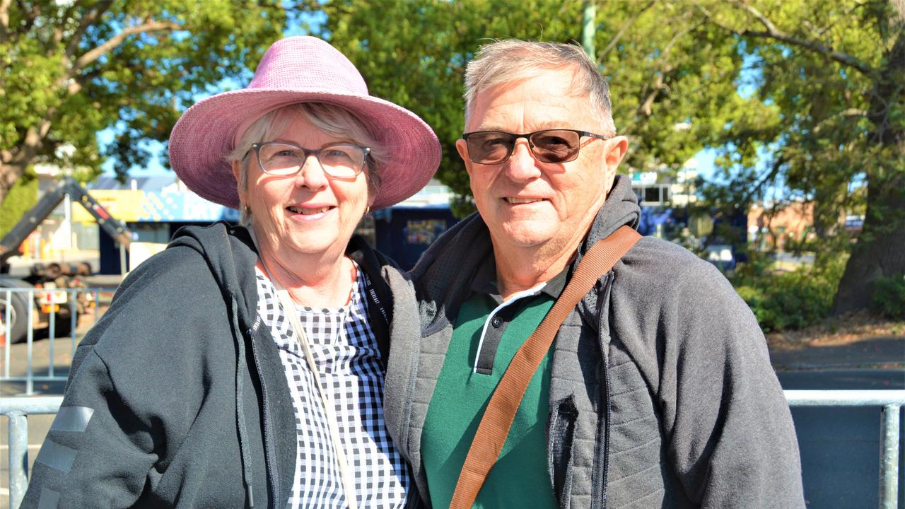 At the 2023 Grand Central Floral Parade are (from left) Kerry and Shane Pilcher. Picture: Rhylea Millar