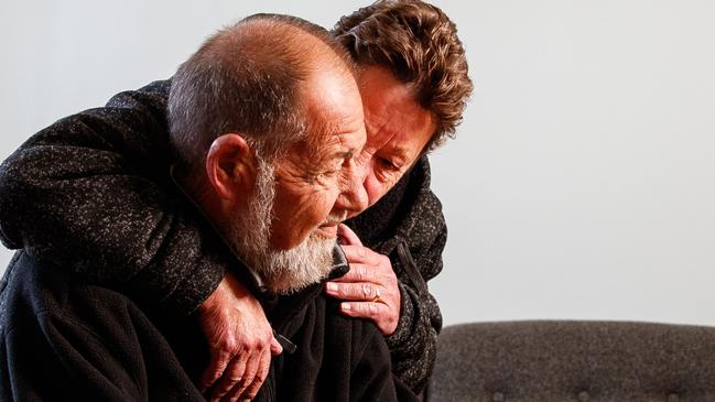 19/7/2019 Claus Burg and his wife Lynda at their Brahma Lodge home. Claus has terminal cancer which was missed by doctors and is in a Legal race against time to get compensation before he succumbs to cancer. Picture MATT TURNER.