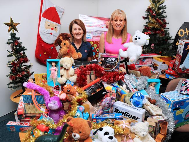 Salvation Army Officer Leanne Elsley  joins Federal Member for Richmond Justine Elliot with with more than donated  400 toys that which will distributed to needy children by the Salvos before Christmas.