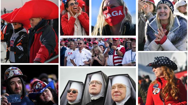 Supporters of US President Donald Trump at various campaign rallies in key states between October 30-31.