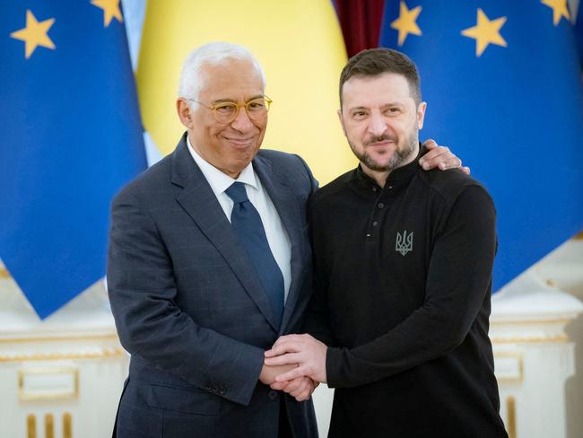 Mr Costa told Zelenskyy Ukraine could count on the EU for support. Picture: AFP