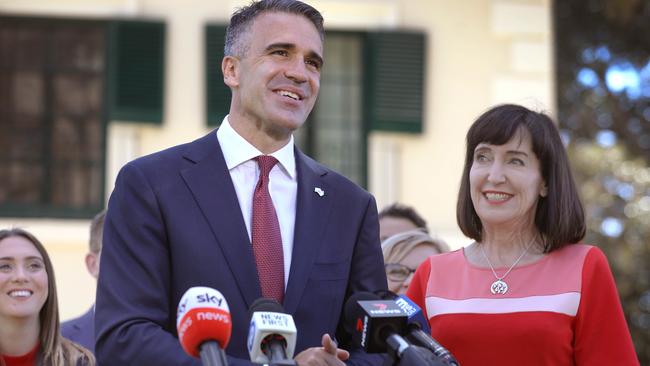 Deputy premier Susan Close with Premier Peter Malinauskas at Government House. Picture: NCA NewsWire / Dean Martin