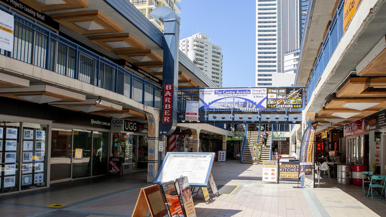 The Centre Arcade in Surfers Paradise. Picture: Jerad Williams