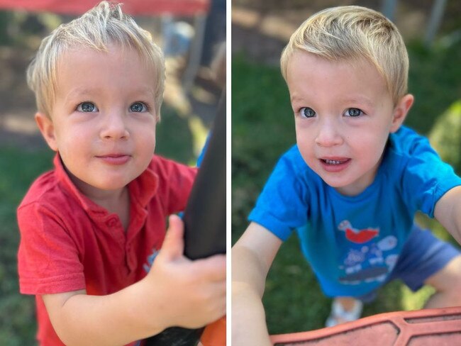 Twin toddlers Samuele and Leonardo