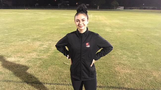 Sprinter Elly Buckholz of Mayne Harriers.