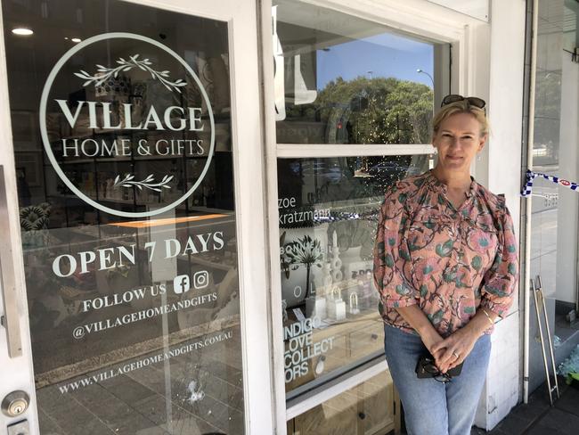 Linda Eggins, owner of Village Home &amp; Gifts on Sydney Rd, Manly. Picture: Jim O'Rourke