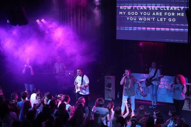 PUMPING: Empire Youth's praise and worship at CityEdge Church in Caloundra.