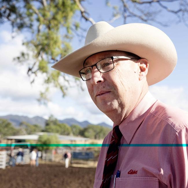 Ross Milne of Elders at the Yarram Park sale. Picture: Nicole Cleary