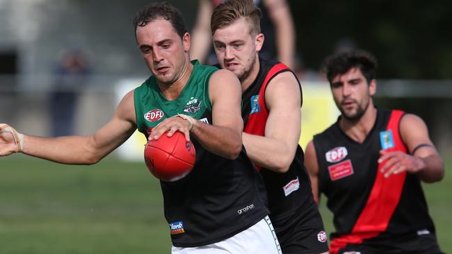 Sam Zumbo is hard to stop off the half-back flank. Picture: David Crosling