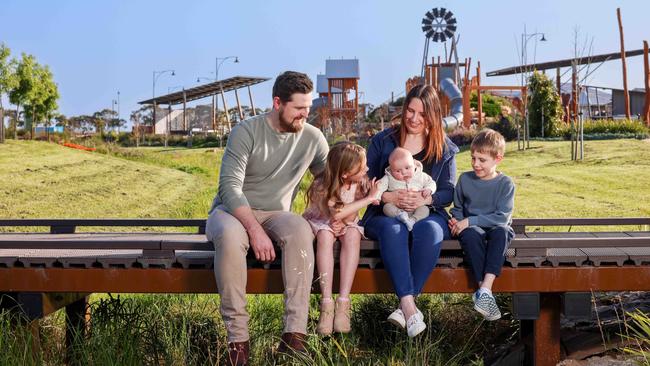 The Edson family at Liberty Estate, Two Wells. Picture: Russell Millard