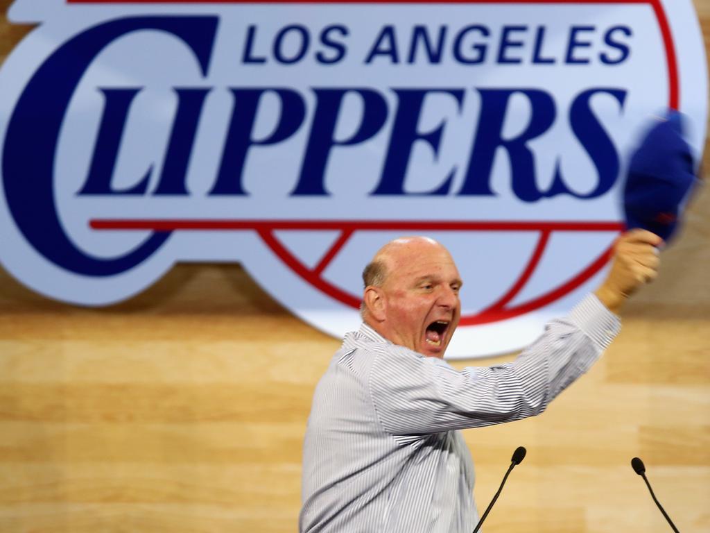 Steve Ballmer, Los Angeles Clippers owner, unveils new team logo on late  night show - ESPN