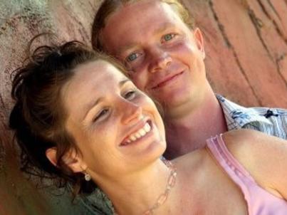 Melanie Hearse with her husband Shannon on their wedding day.