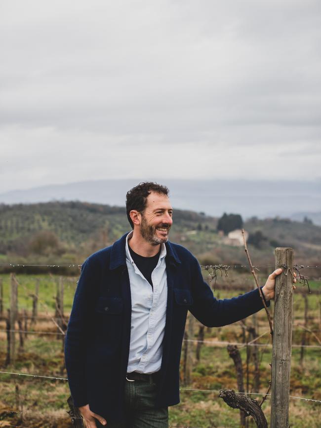 Agronomist Adriano Zago in the vines where ciliegiolo grapes will soon be planted. Picture: Nikki To.