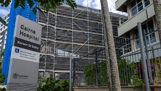 Cairns Base Hospital’s Kerwin St entry where some mental health services within Cairns hospital are currently based. Picture Emily Barker.