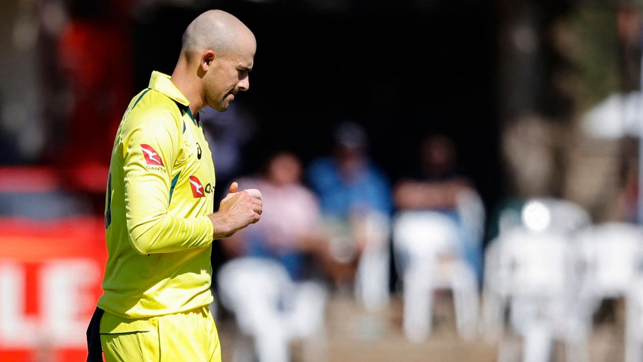 Ashton Agar is out of the World Cup. (Photo by PHILL MAGAKOE / AFP)