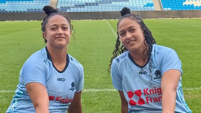 The twin sisters playing for the Waratahs. Nicole Nathan is on the right.