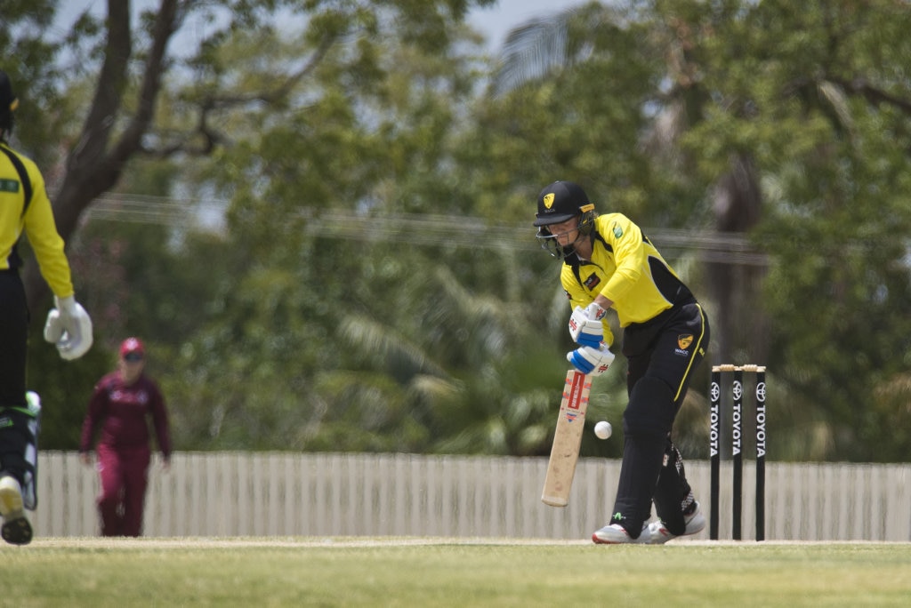 Hannah Felton bats for Western Australia against Queensland in Australian Country Cricket Championships women's division round four at Heritage Oval, Tuesday, January 7, 2020. Picture: Kevin Farmer