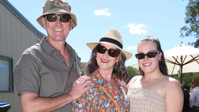 ALEXANDRA, AUSTRALIA - MARCH 16 2024 Zara, Kim and Michael attend the 2024 Alexandra Picnic Cup Picture: Brendan Beckett