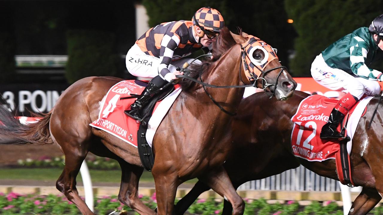 Trainer Ciaron Maher has many options with Southport Tycoon after Friday night’s Australia Stakes at The Valley. Picture: Racing Photos via Getty Images