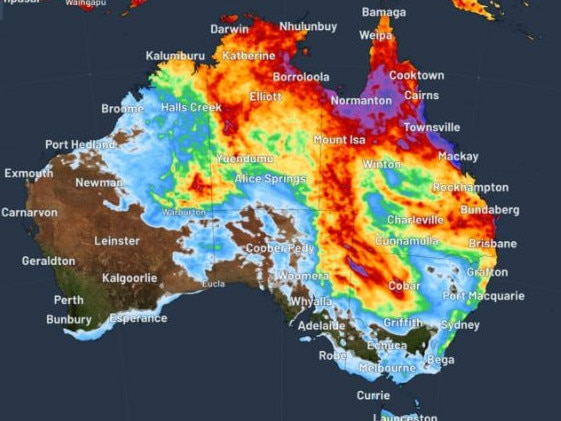 Rain forecast for Australia this week. Picture WeatherZone.JPG