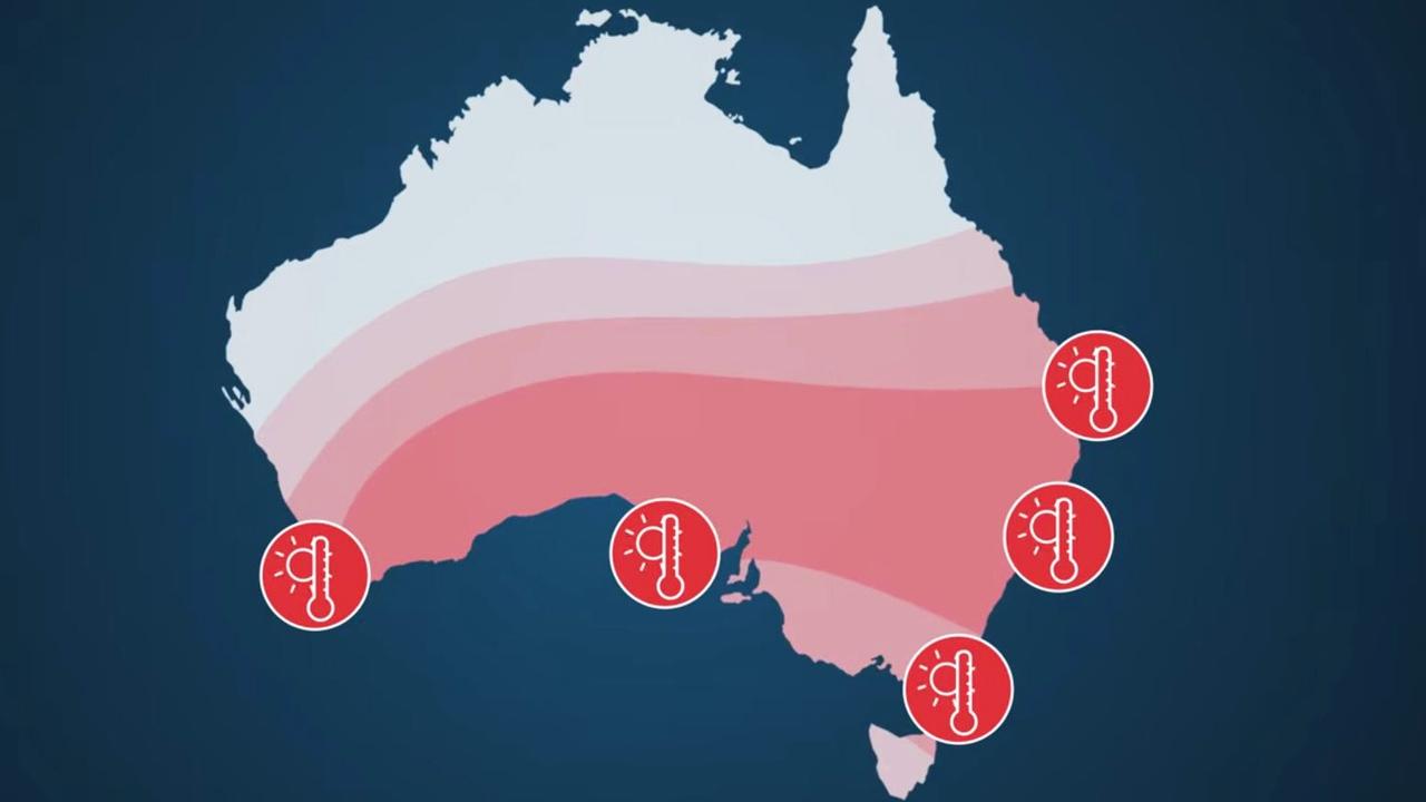 More heatwaves are possible in the south and east. Picture: BOM