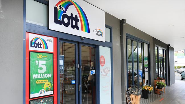 Carrara Village Newsagency has been named as one of the luckiest locations for lotto winners. Photo: Scott Powick.