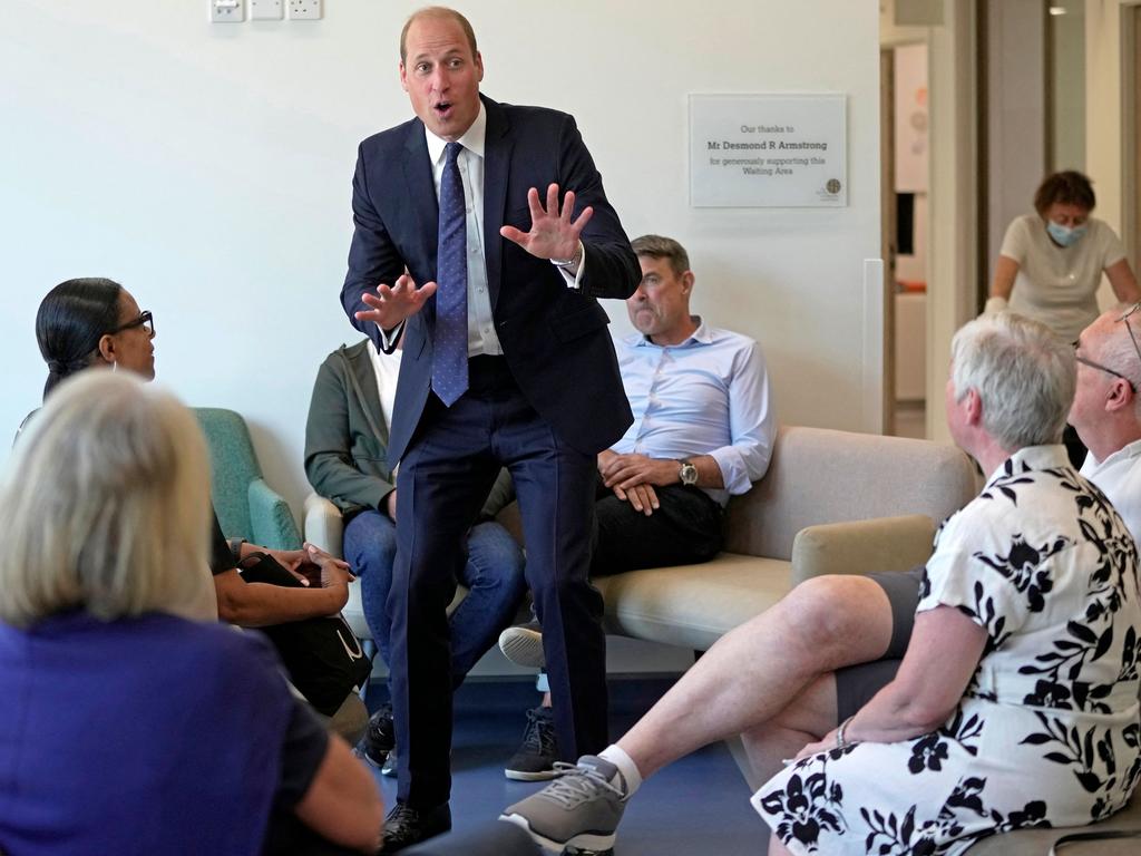 William shared some lighter moments with patients and researchers. Picture: AFP