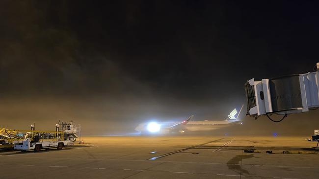 Fog prevented planes from landing at Brisbane Airport. Picture: Queensland Planespotters/Tom Carmichael