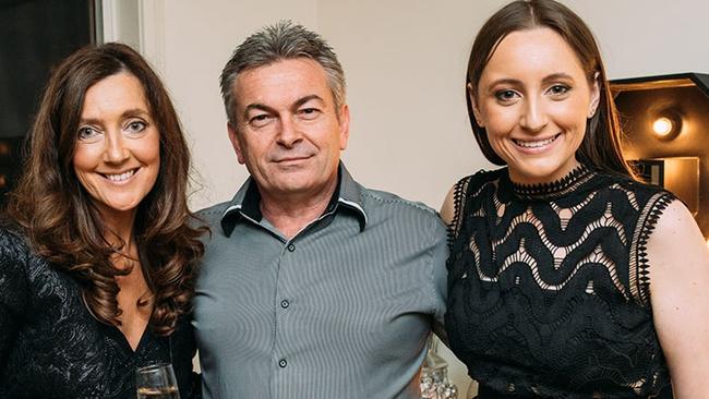 Karen Ristevski with her husband Borce Ristevski and daughter Sarah. 