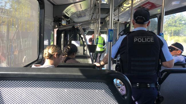 Tweed-Byron Police District launch crackdown on anti-social, criminal behaviour on local bus routes. Picture: NSW Police Force