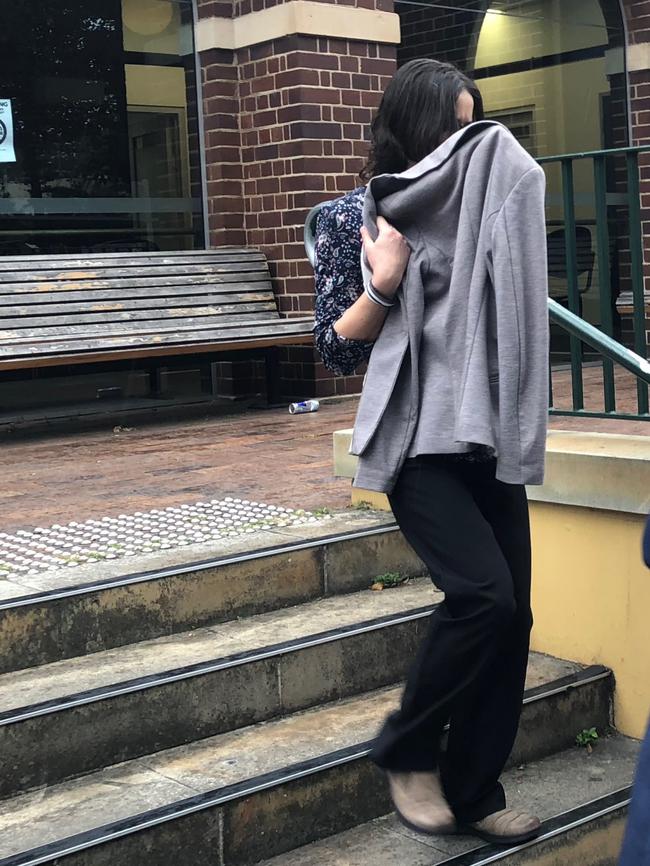 Martyna Kosla, of Dee Why, leaves Manly Courthouse after facing a high-range drink driving charge. Her VW Golf collided with a petrol tanker at Seaforth.