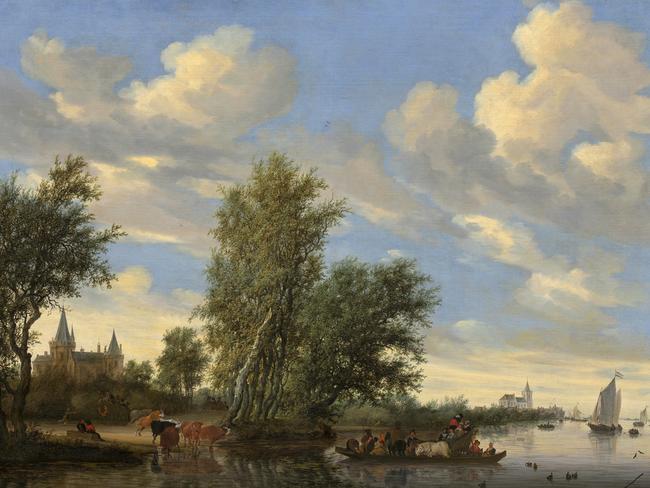 River Landscape with Ferry by Salomon van Ruysdael. National Gallery of Art, Washington D.C.