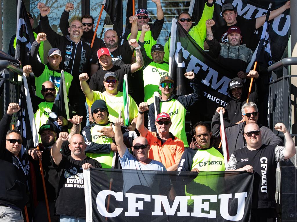 The CFMEU are part of the Building Industry Reference group. Picture: AAP/Julian Andrews