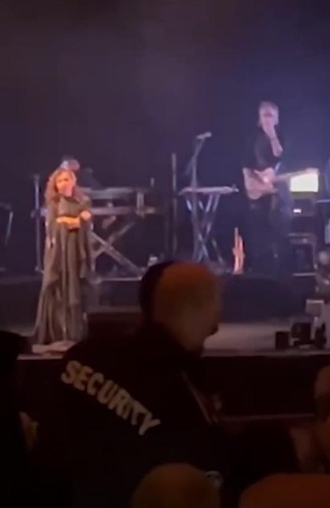A fight halted Tina Arena's Melbourne concert on Friday. Picture: Supplied