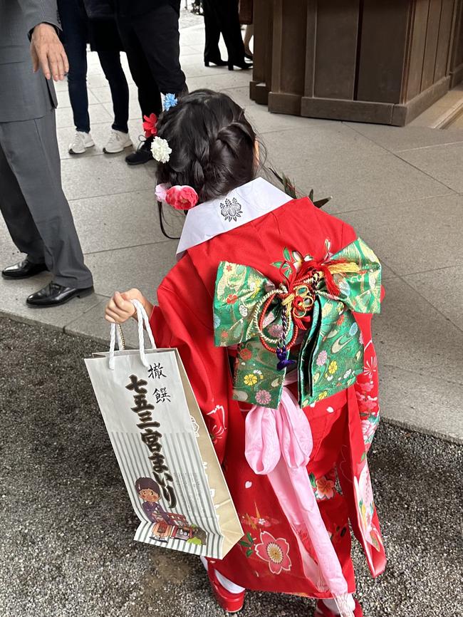 Children celebrated at the Shichi-go-san festival. Picture: Milanda Rout