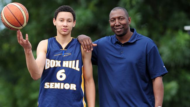 Simmons growing up with his father Dave.