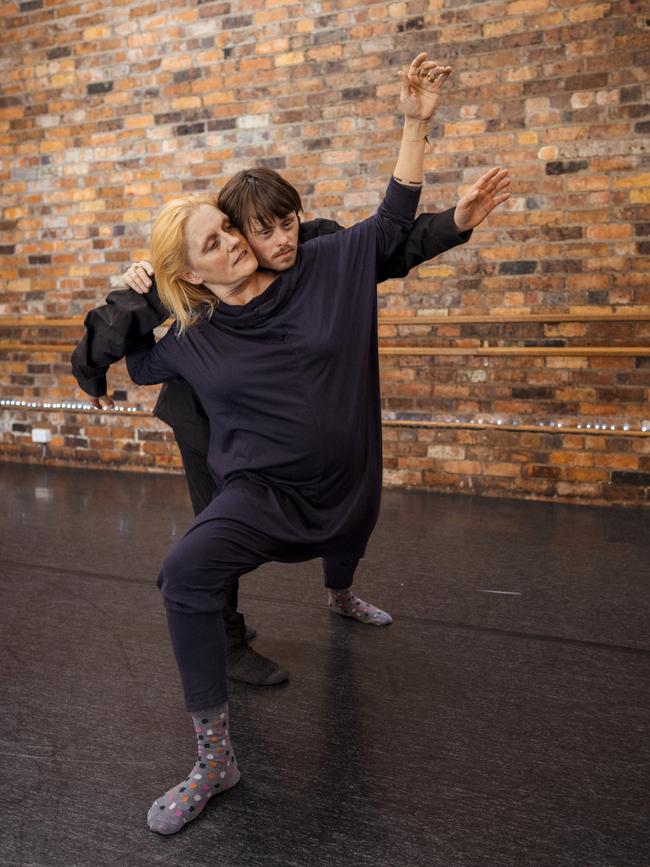 Second Echo Ensemble member Luke John Campbell in rehearsal with director Kelly Drummond Cawthon. Picture: Rob Burnett.