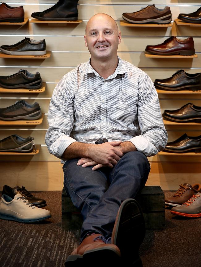 Grundys shoes store manager Damien Whittenbury.