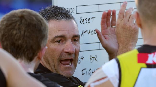 Adem Yze will coach Richmond against his former side for the first time when the Tigers meet Melbourne on Anzac Day Eve. Yze played 271 games for the Demons and was an assistant under Simon Goodwin for the 2021 flag. Picture: Sarah Reed / Getty Images