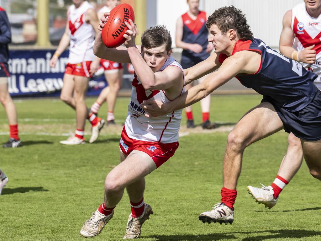 STJFL Grand finals U18 Boys Clarence v North Hobart at North Hobart Oval. Picture: Caroline Tan