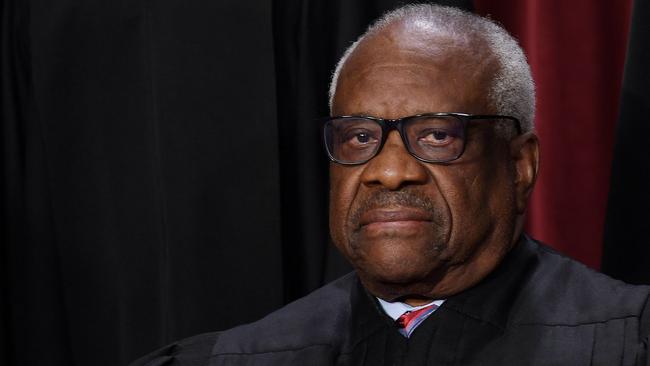 Conservative judge Clarence Thomas voted against race based admissions. Picture: AFP.