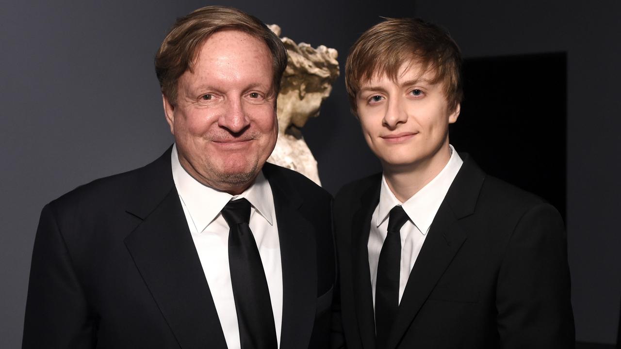 Ron Burkle and his son Andrew, who was found dead in his Beverly Hills home. Picture: Stefanie Keenan/Getty Images for LACMA