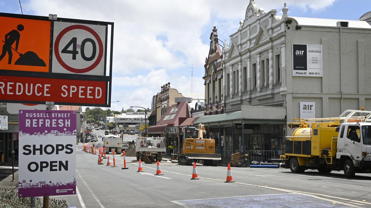 Works on the Russell Street reshape.