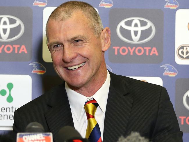 AFL - Adelaide Football Club announce their new coach - former Port Adelaide assistant Phil Walsh. Walsh at the press conference today with new CEO Andrew Fagan. PHOTO SARAH REED