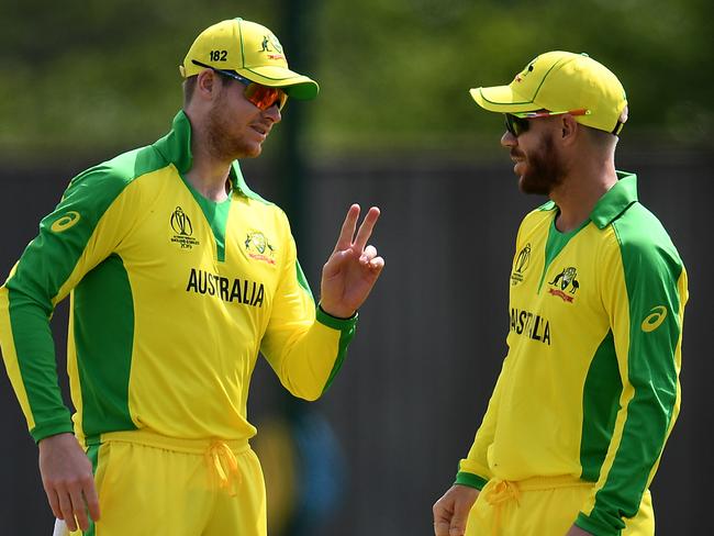 Australian stars Steve Smith (left) and David Warner are in the sights of the English tabloids. Picture: Getty Images