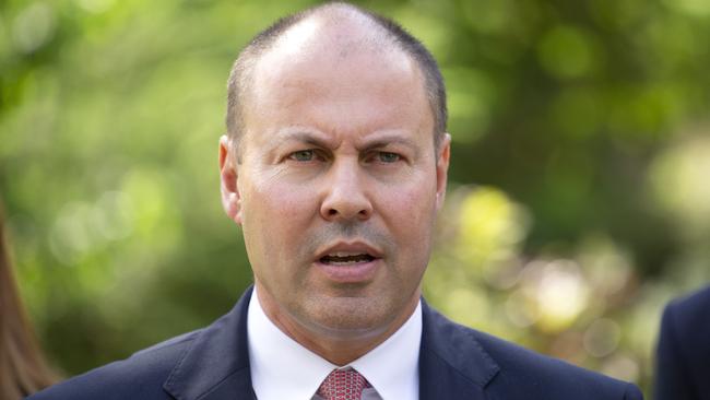 Josh Frydenberg will release new Australia Taxation Office data on Monday showing more than 2.13 million Australians had moved off JobKeeper payments by the end of December. Picture: Sarah Matray