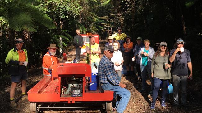 Members of Glenreagh Mountain Railway are hacking through jungle in an effort to assess the state of the rail line.