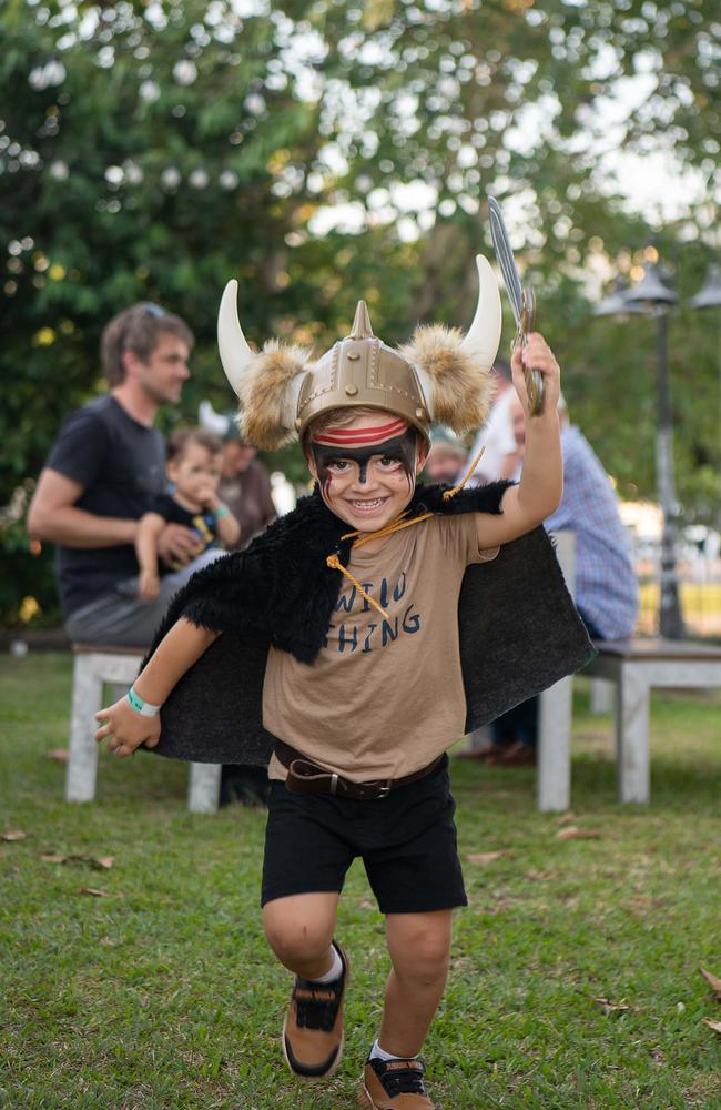 Luca McGuinness at the 2023 Dinah Beach Yacht Club Viking Funeral. Picture: Pema Tamang Pakhrin