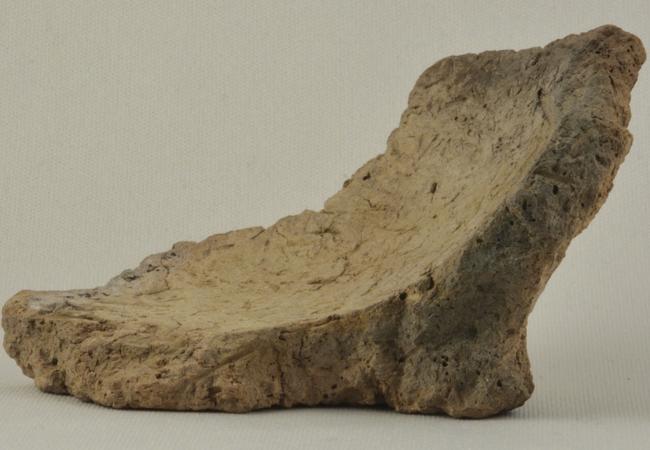 This 8cm shard of pottery, from about 8000 years ago, was found south of Tblisi, Georgia. Patrick McGovern of the Penn Museum in Philadelphia says the piece had come from the base of jars that were probably used for fermentation and storage of wine. Picture: National Museum of Georgia