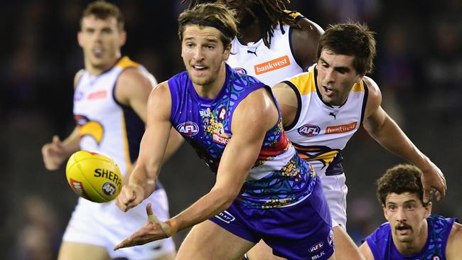 Bontempelli in action against the Eagles in 2016. Picture: Getty Images